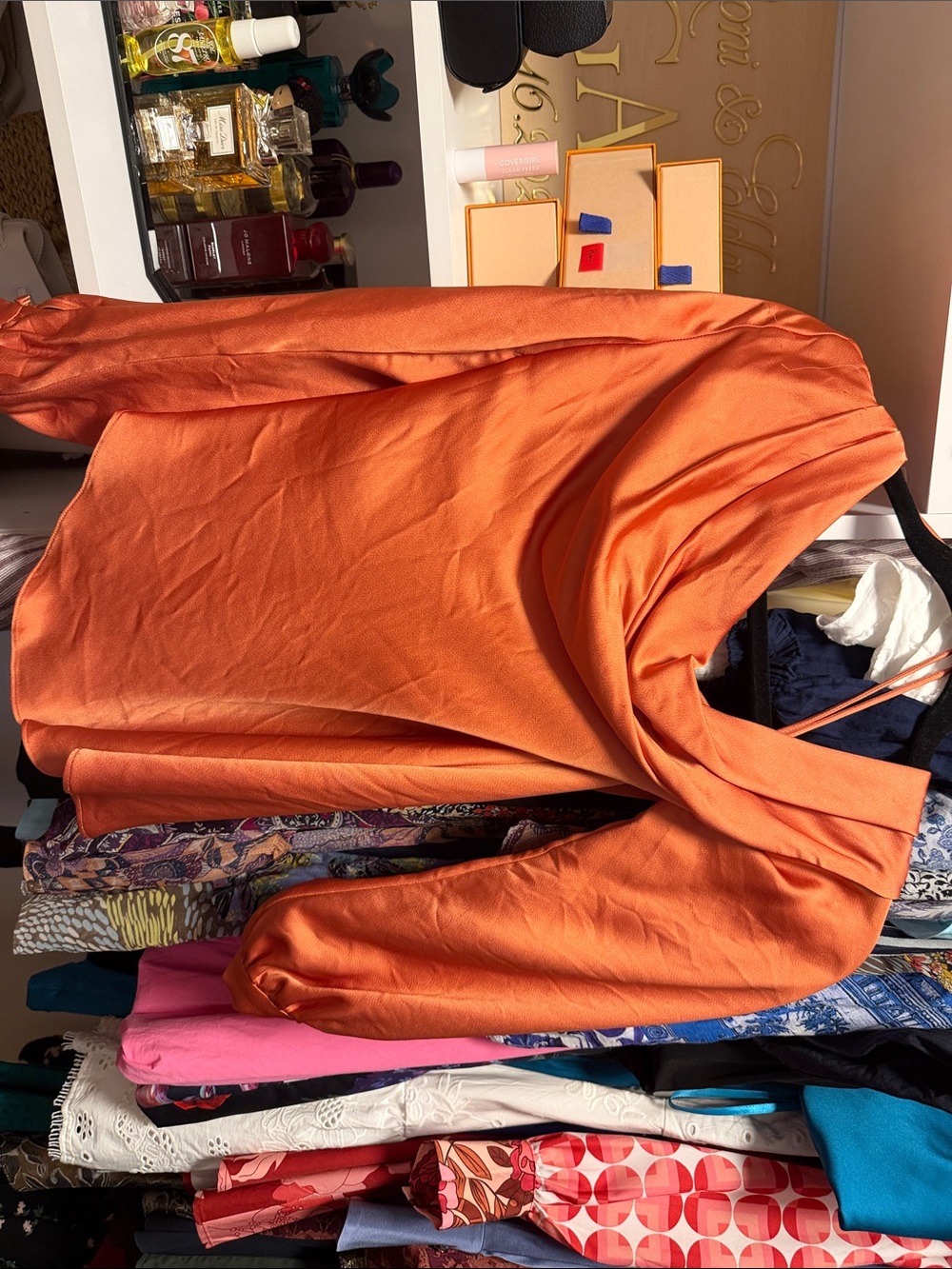 Jonathan Simkhai Orange Satin Top
